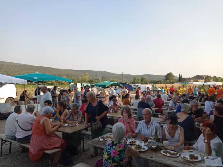 diner paysan sous les étoiles au moulin de l'oliveraie barthelemy