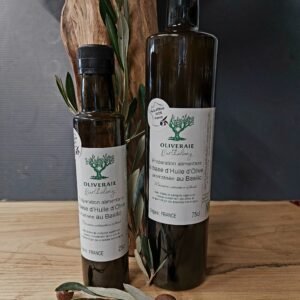 Huile d'Olive Aromatisée au Basilic 25cl / 50cl