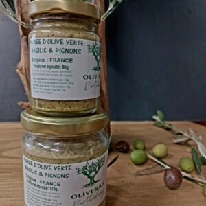 Purée d'Olive Verte Basilic & Pignons 80g & 170g